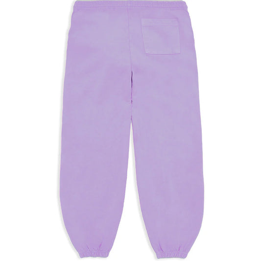 Purple sweatpants on a white background