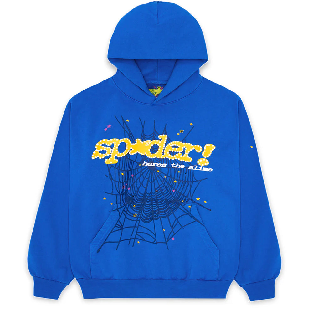 Sp5der Blue TC Web Hoodie