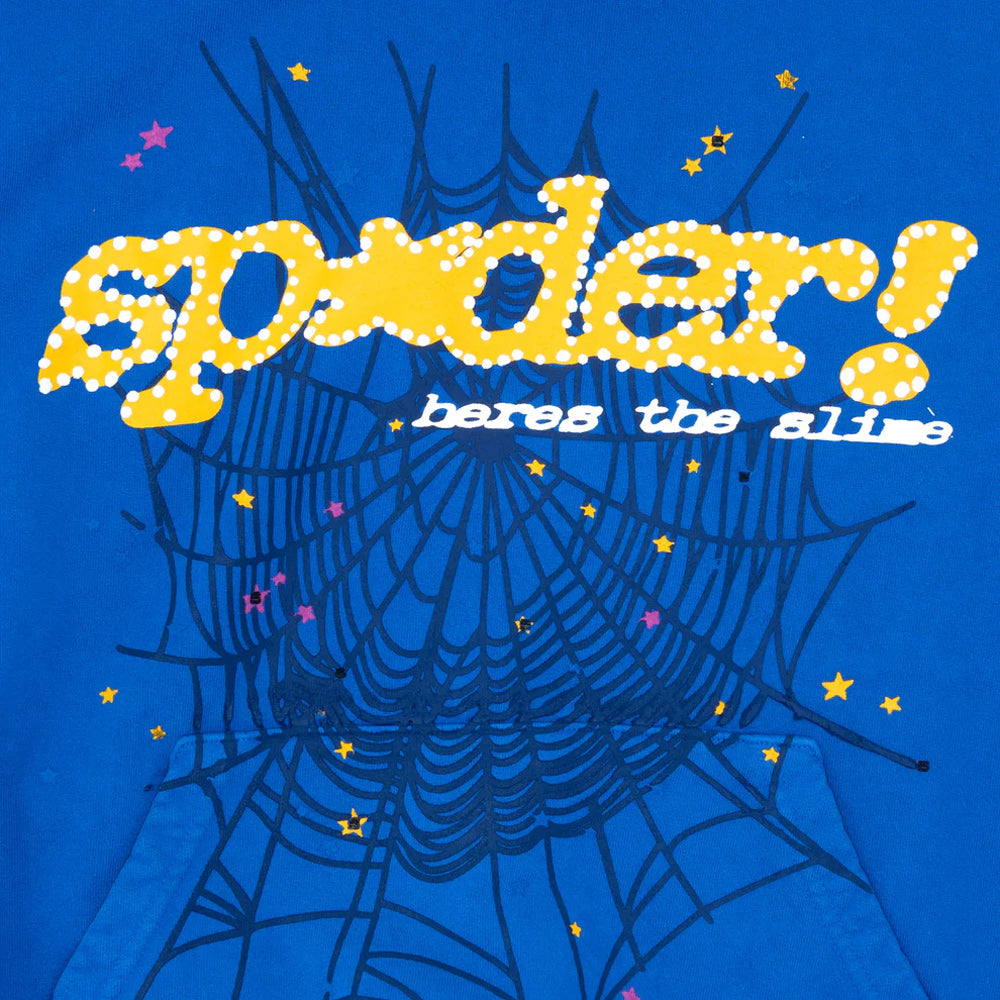 Sp5der Blue TC Web Hoodie