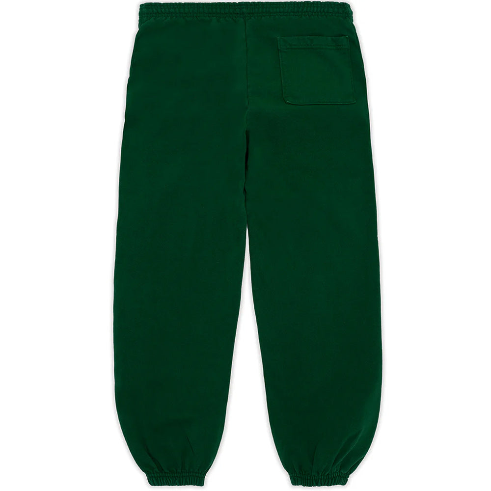 Green sweatpants on a white background