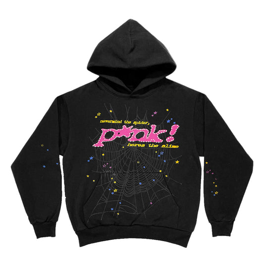 Sp5der Black OG P*NK Hoodie