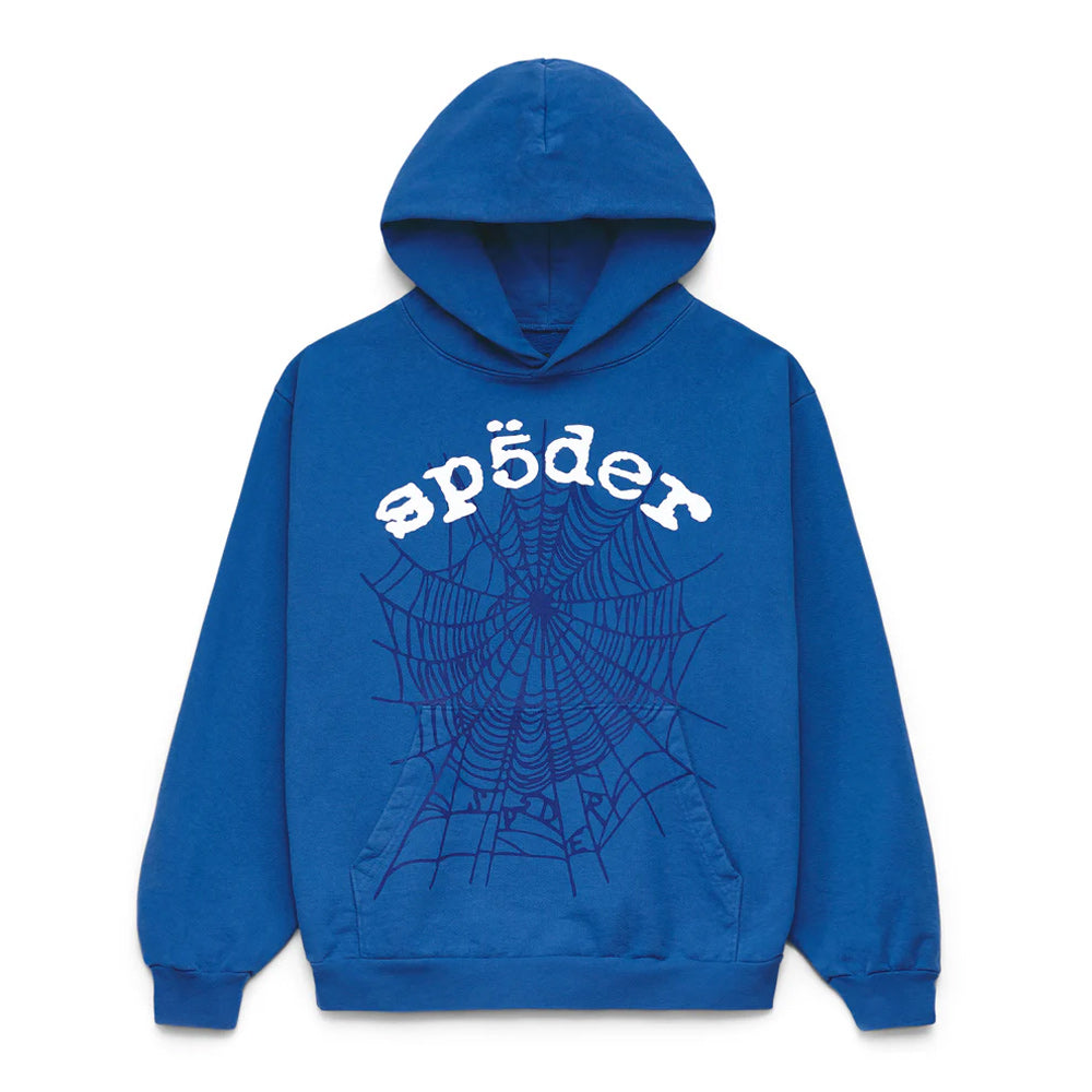 Sp5der Blue OG Web V2 Hoodie