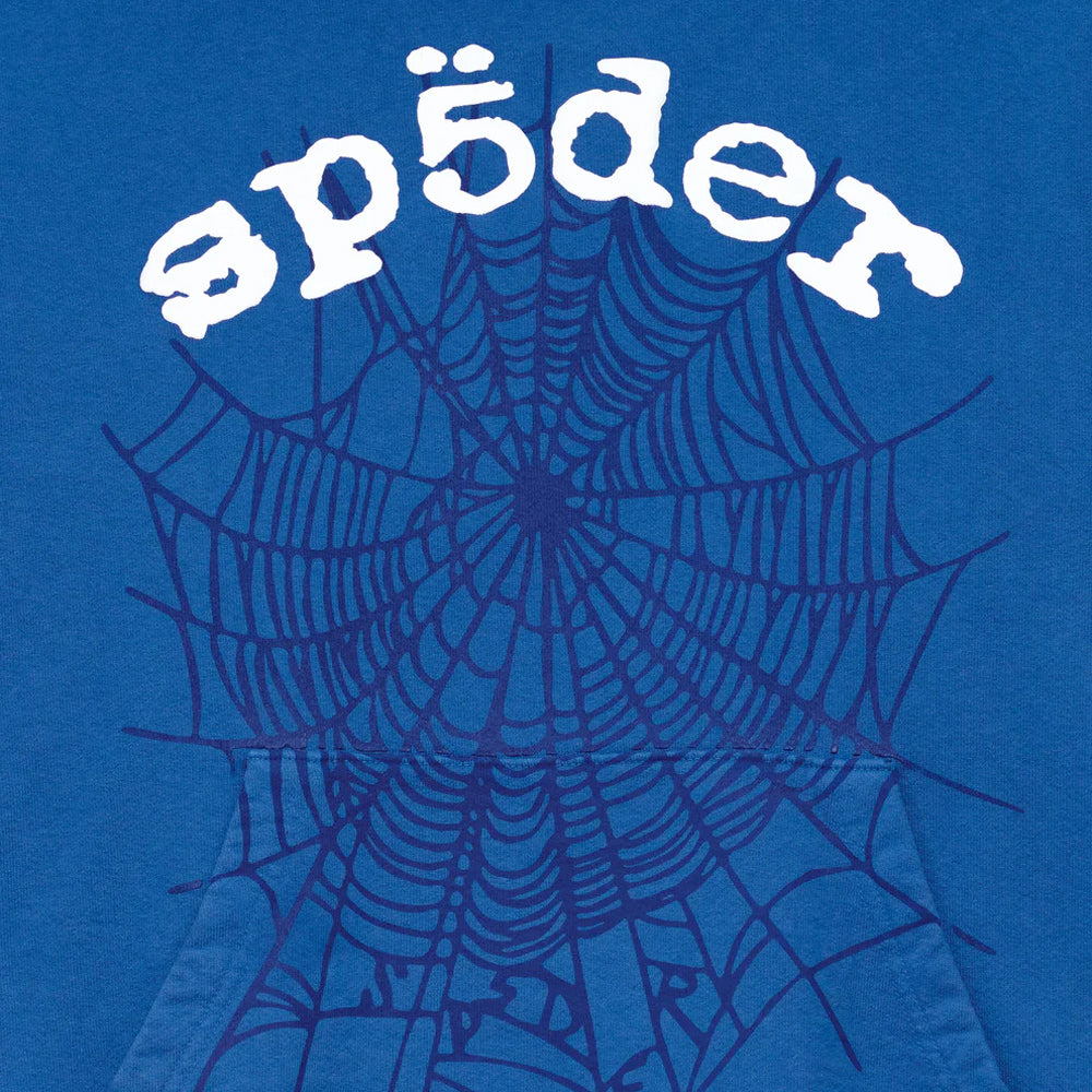 Sp5der Blue OG Web V2 Hoodie