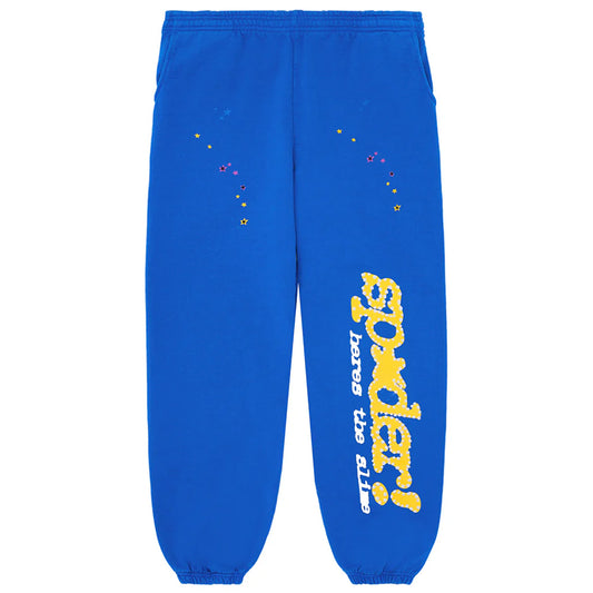 Sp5der Blue TC Sweatpants