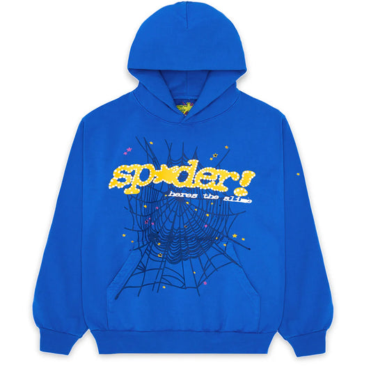 Sp5der Blue TC Web Hoodie