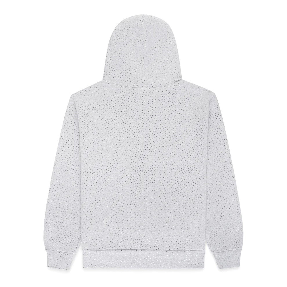 Light gray textured hoodie on a white background