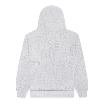 Light gray textured hoodie on a white background
