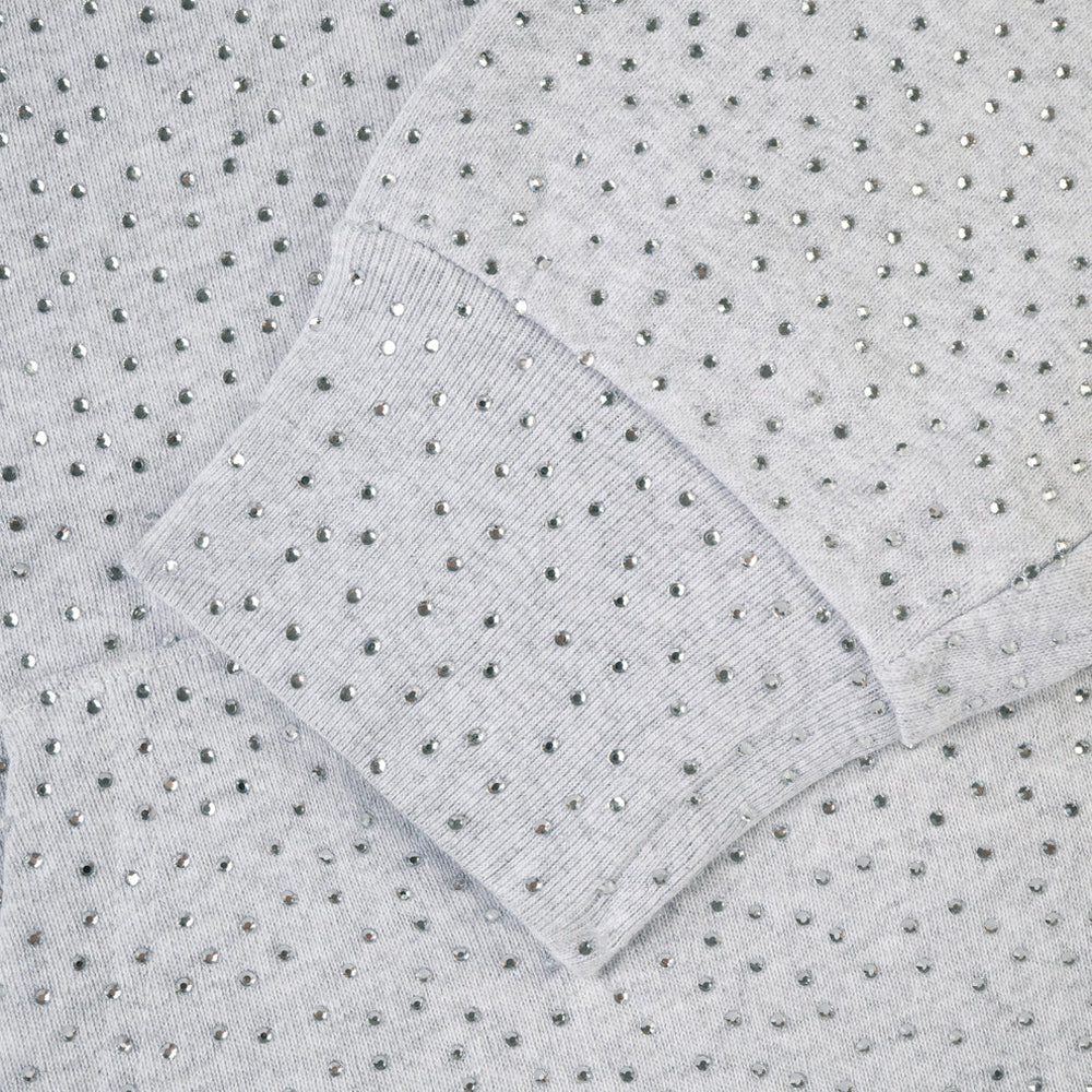 Gray textured fabric with small raised dots