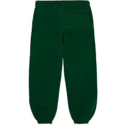 Green sweatpants on a white background