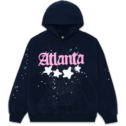 Sp5der Navy Atlanta Hoodie